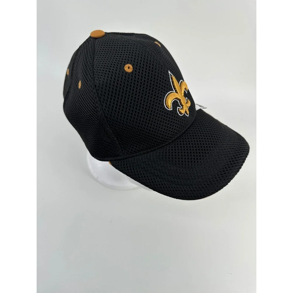 Trendwave New Orleans Saints Mesh Baseball Cap Black Gold Fleur De Lis Hat